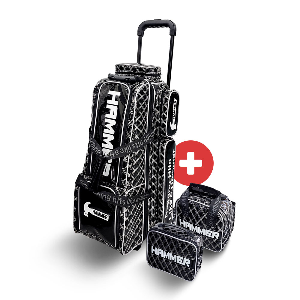 HAMMER BIG 3BALL ROLLER BAG - BLACK/SILVER