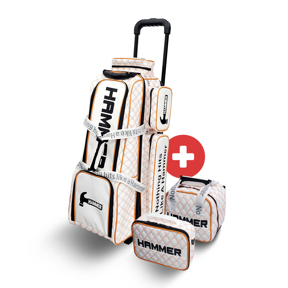 HAMMER BIG 3BALL ROLLER BAG - WHITE/ORANGE