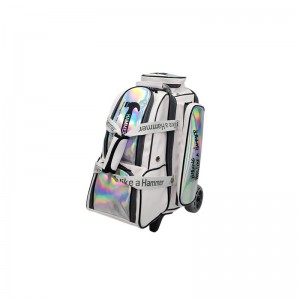 HAMMER 2BALL ROLLER BAG - HOLOGRAM PU WHITE